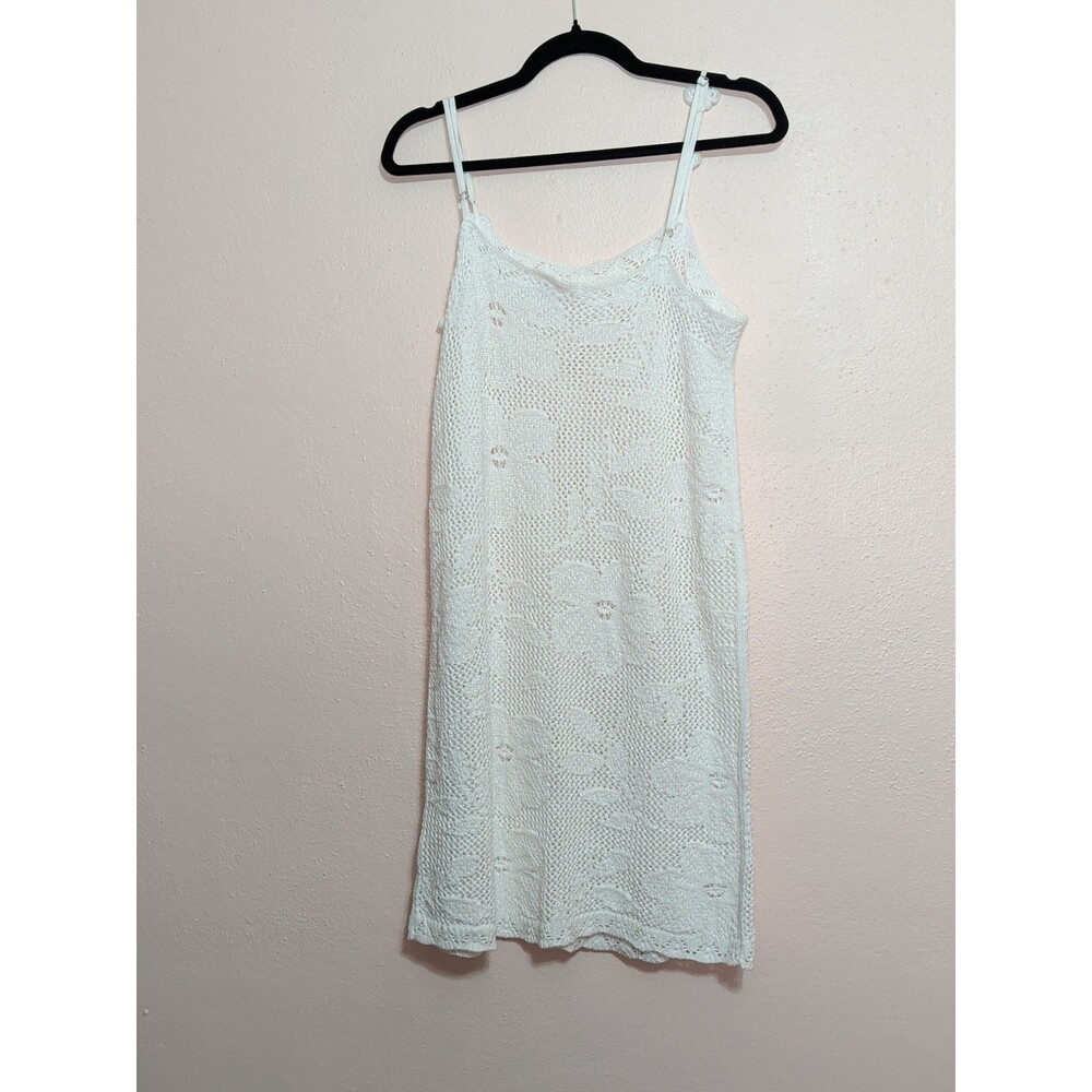 ❤️Wild Fable Cover up Womens XL White Crochet Flower Boho Summer Festival❤️ - Picture 6 of 11